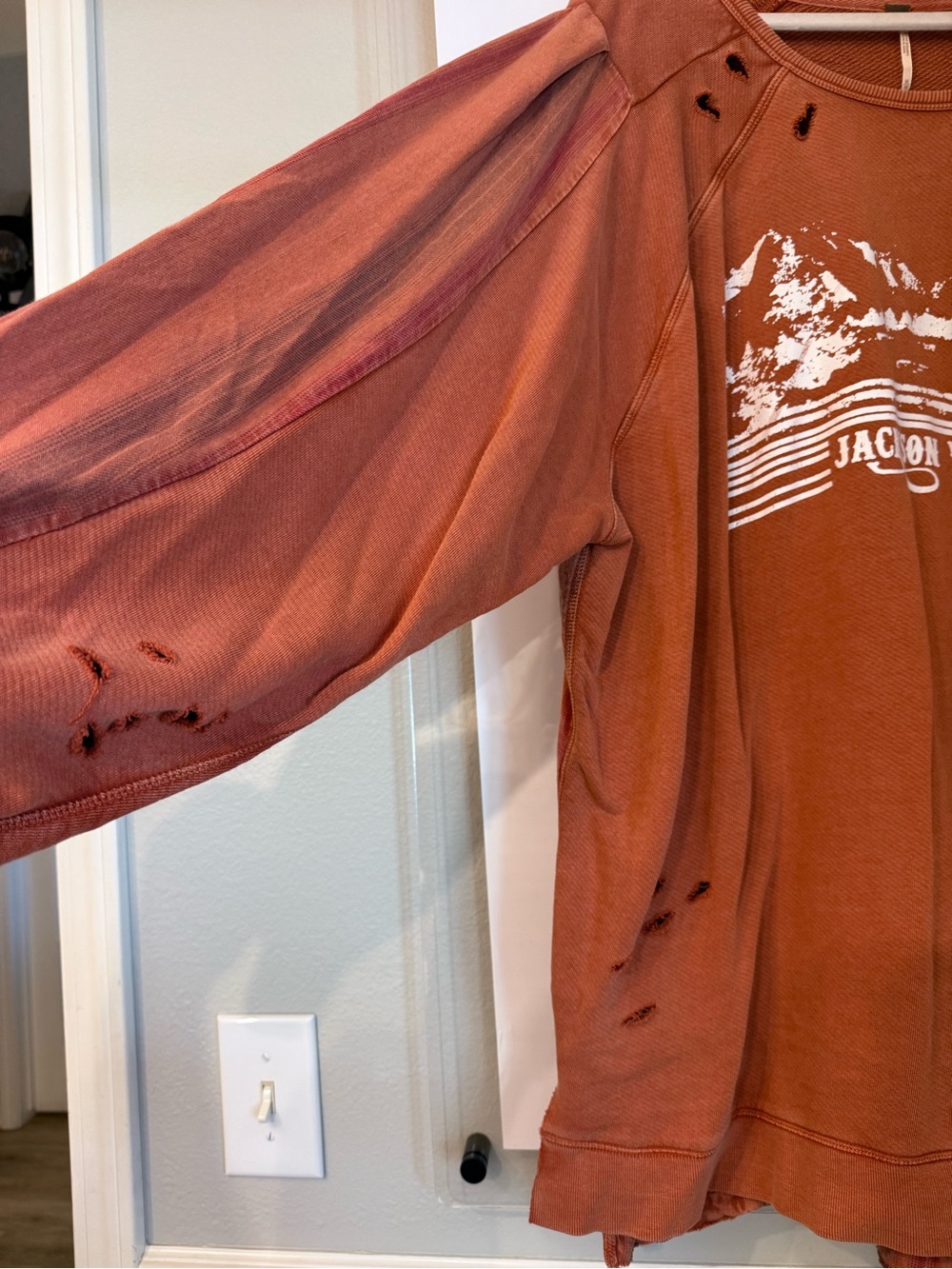 Free Peopke Jackson Wyoming Rust Graphic Long Sleeve sweatshirt - Picture 3 of 6